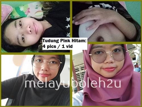 Tudung-pink-hitam