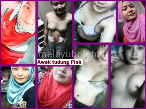 awek-tudung-pink